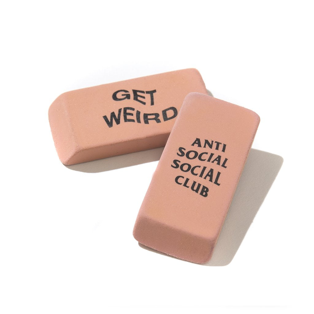 anti social social club 'erase me' erasers