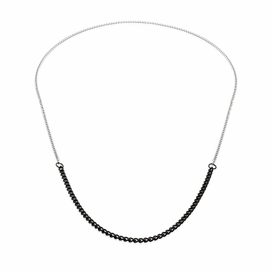 vitaly binary necklace (ss/matte blk)