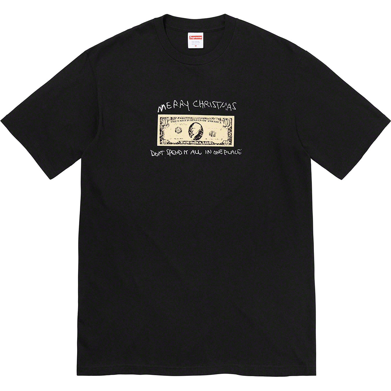 supreme spend it tee (blk)