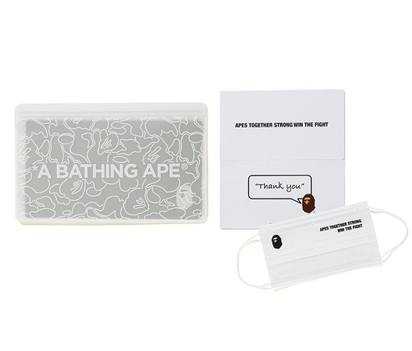 bape abc neon camo case + mask (white)