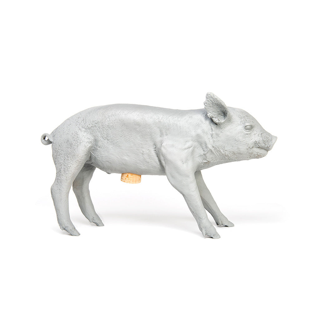 areaware reality piggy bank (matte grey)