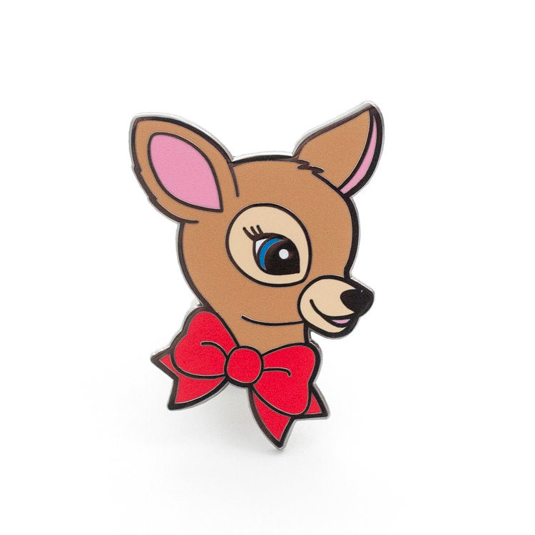 luxcups brown deer enamel pin