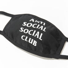 Load image into Gallery viewer, anti social social club medical mask (blk)
