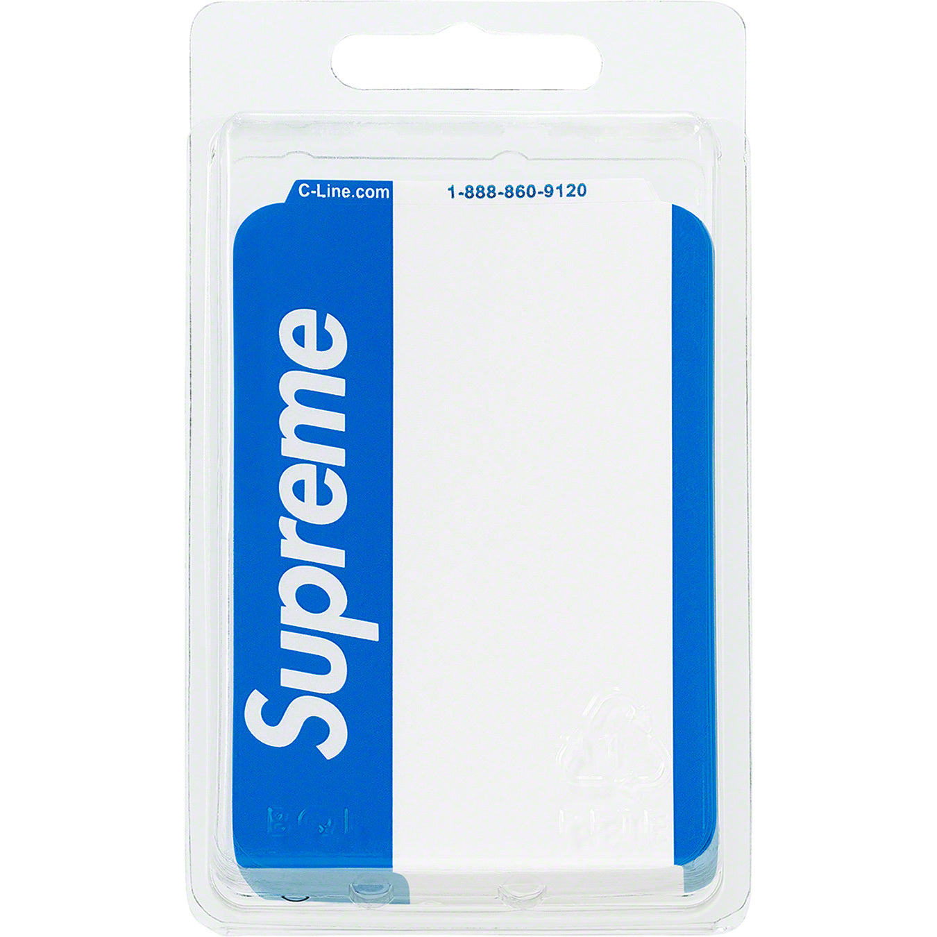 supreme name badge stickers (pack of 100 - blue)