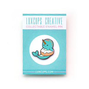 luxcups narwhal enamel pin