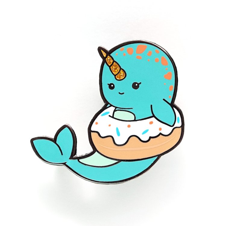 luxcups narwhal enamel pin