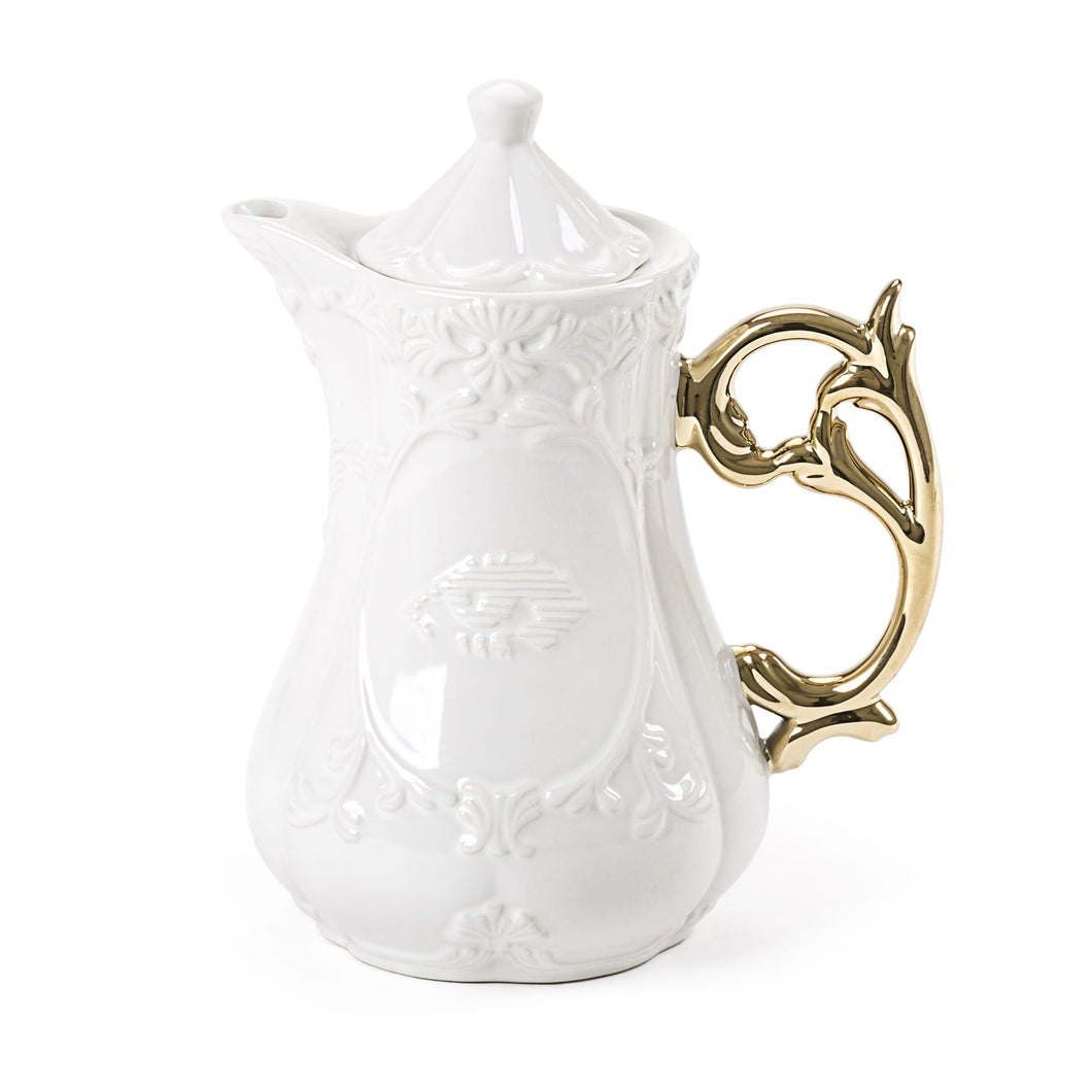 seletti i-wares porcelain teapot (gold)