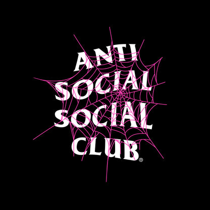 anti social social club web of lies tee (blk)