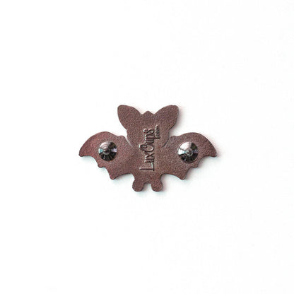 luxcups pink bat enamel pin