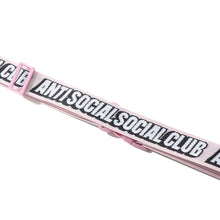 Load image into Gallery viewer, anti social social club safe + sound luggage straps (pink)